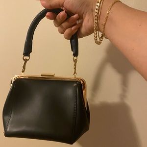 Clare V Le Box Bag Black Leather